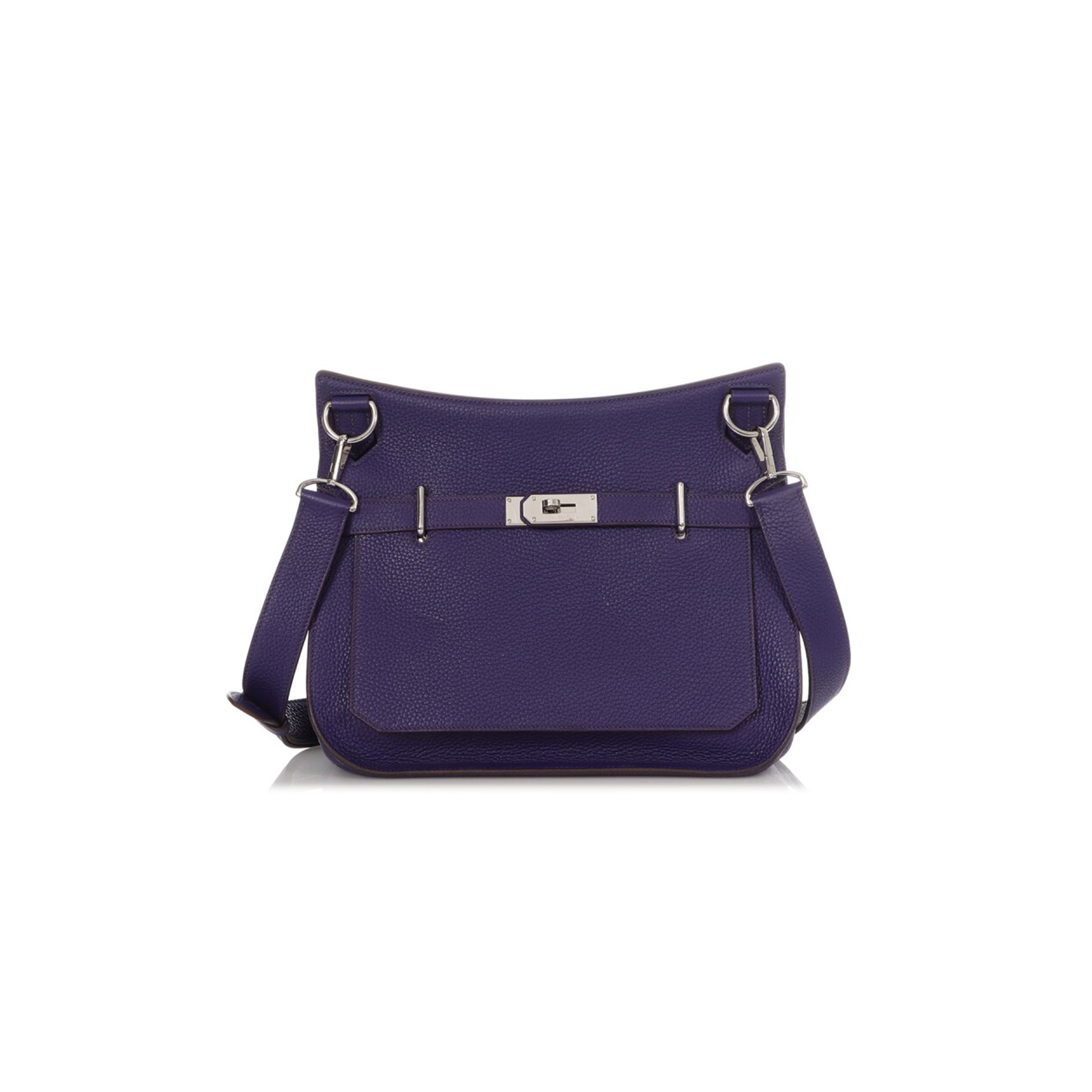 HERMÈS ANEMONE TOGO LEATHER PALLADIUM PLATED JYPSIERE 28 BAG (28*22*12cm) 